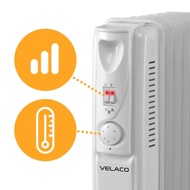 GRZEJNIK OLEJOWY ELEKTRYCZNY 9 ŻEBER TERMOSTAT MERAPI 2000 WAT MERAPI