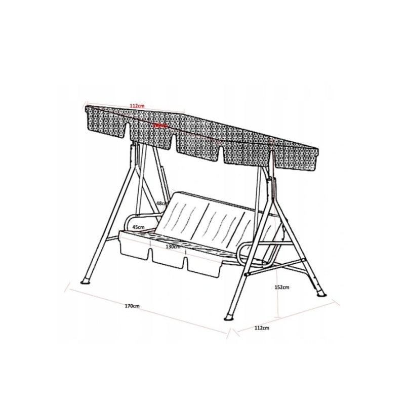 HUŚTAWKA OGRODOWA HST-01 KREMOWA HST-01
