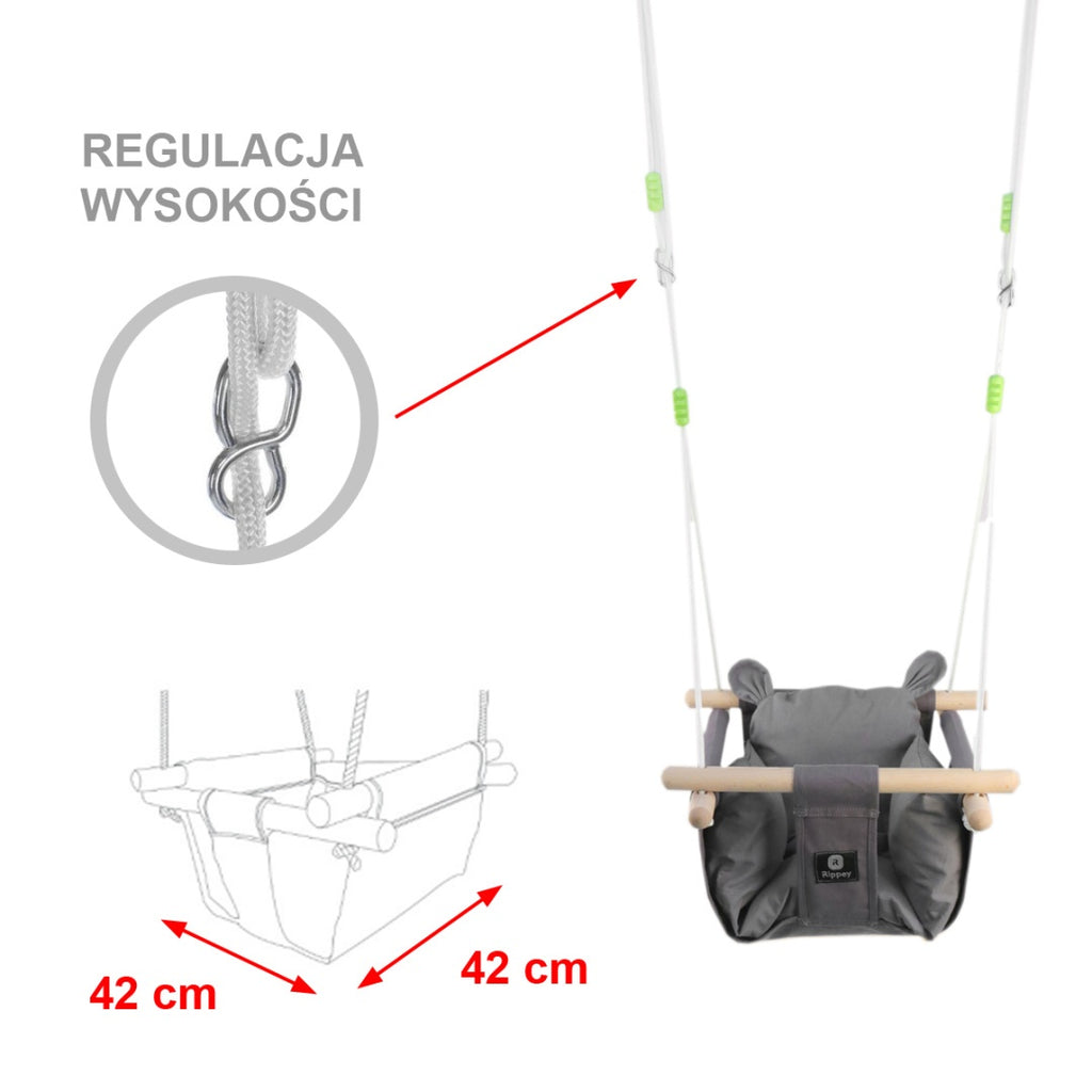 HUŚTAWKA DLA DZIECI OGRODOWA DREWNIANA ALEX HST-ALEX
