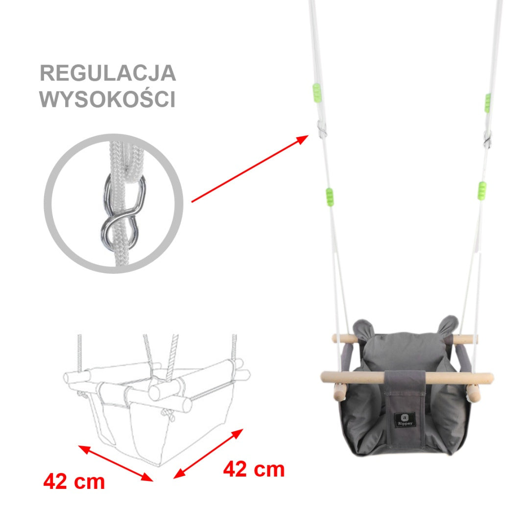 HUŚTAWKA DLA DZIECI OGRODOWA DREWNIANA ALEX HST-ALEX
