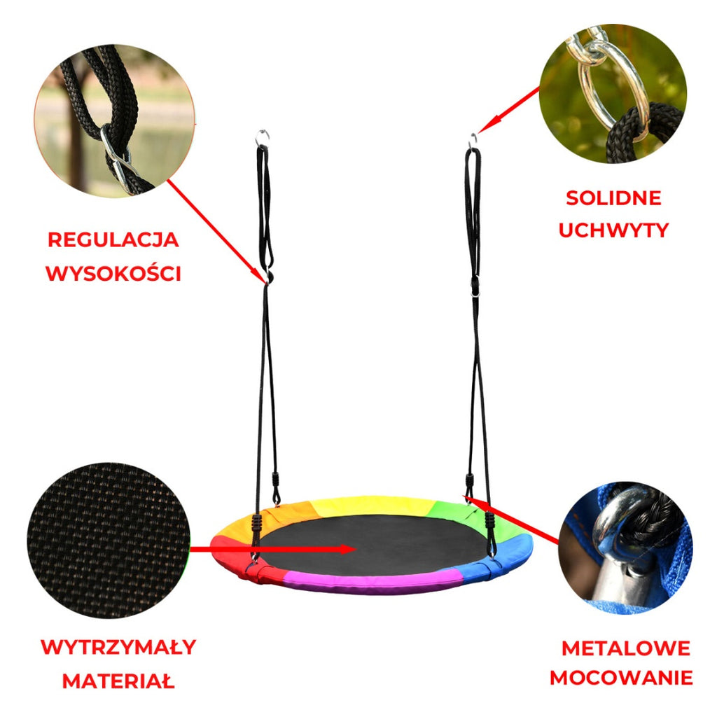 FOTEL OGRODOWY WISZĄCY BOCIANIE GNIAZDO HUŚTAWKA DLA DZIECI WIKI MIX HST-WIKI-MIX