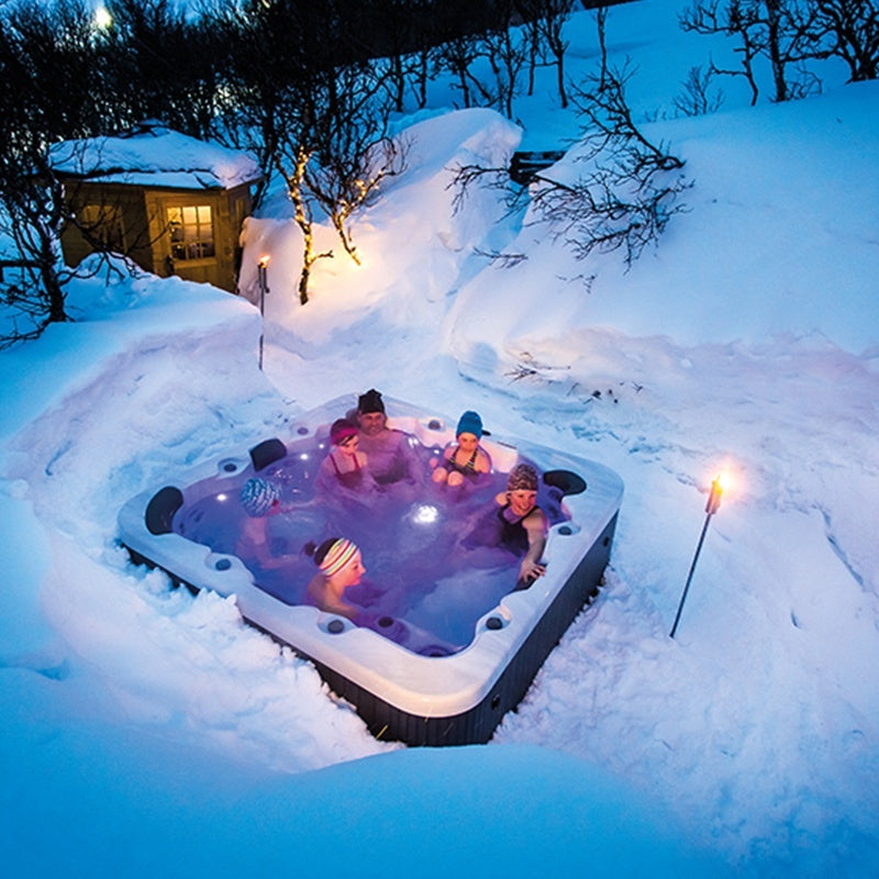 JACUZZI OGRODOWE WANNA BOKO BIAŁA OBUDOWA CZARNA 230x230 CM BOKO-4196