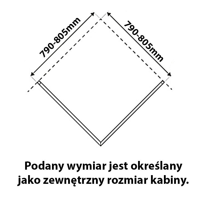 KABINA PRYSZNICOWA KWADRATOWA KZ08A ZŁOTA 70X70 CM KZ08A-GL-70