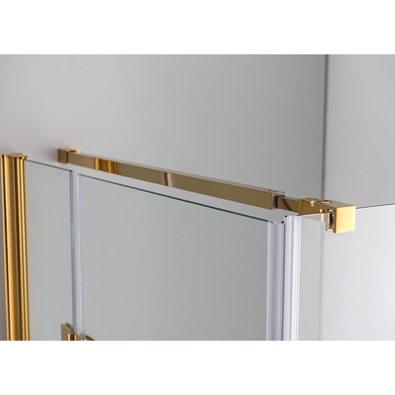 KABINA PRYSZNICOWA KWADRATOWA KZ1390A ZŁOTA 80x80 CM KZ1390A-GL-80