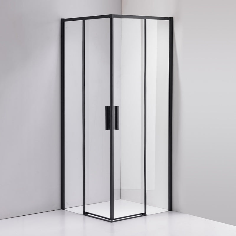 KABINA PRYSZNICOWA KWADRATOWA SUPER SLIM NOVA CZARNA 80x80 CM 6 MM NOVA-BL-80X80