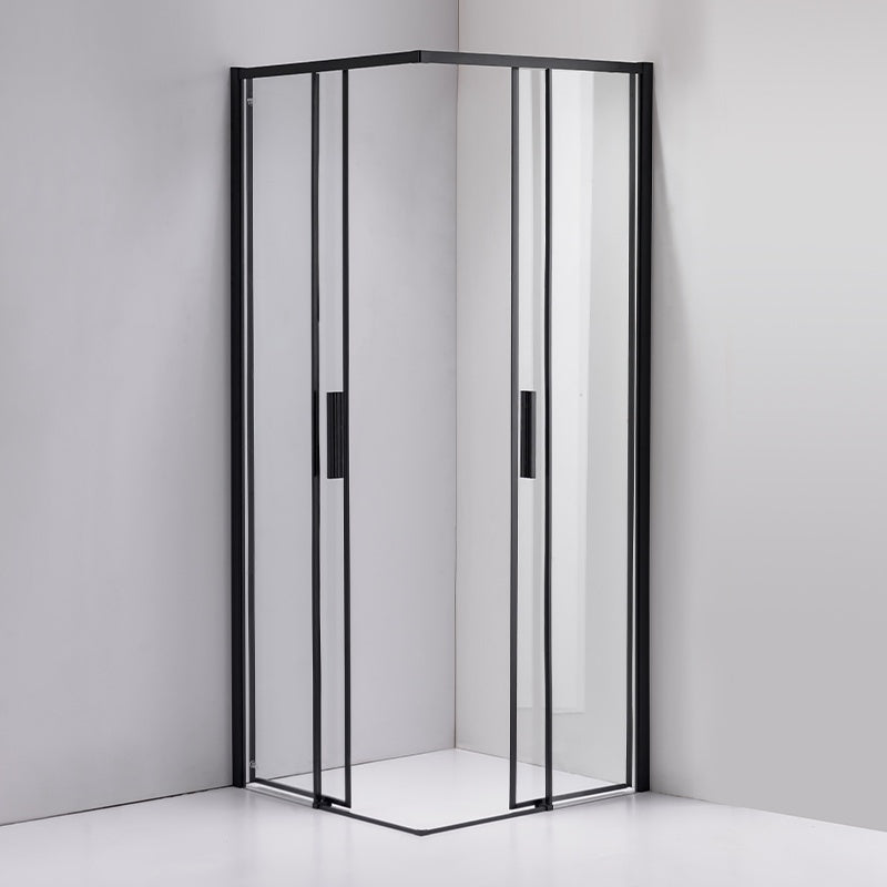 KABINA PRYSZNICOWA KWADRATOWA SUPER SLIM NOVA CZARNA 80x80 CM 6 MM NOVA-BL-80X80