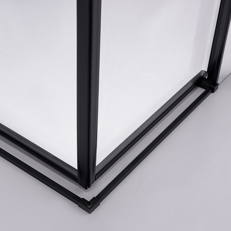 KABINA PRYSZNICOWA KWADRATOWA SUPER SLIM NOVA CZARNA 80x80 CM 6 MM NOVA-BL-80X80