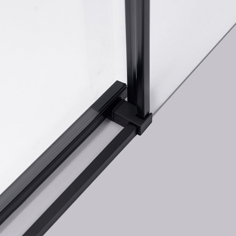 KABINA PRYSZNICOWA KWADRATOWA SUPER SLIM NOVA CZARNA 80x80 CM 6 MM NOVA-BL-80X80