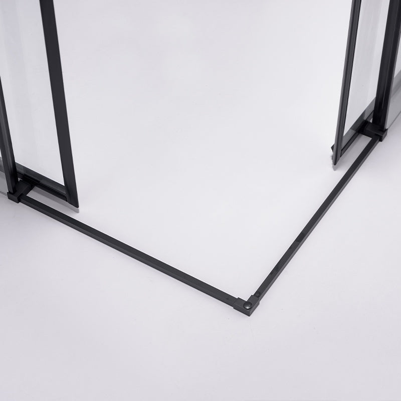 KABINA PRYSZNICOWA KWADRATOWA SUPER SLIM NOVA CZARNA 80x80 CM 6 MM NOVA-BL-80X80