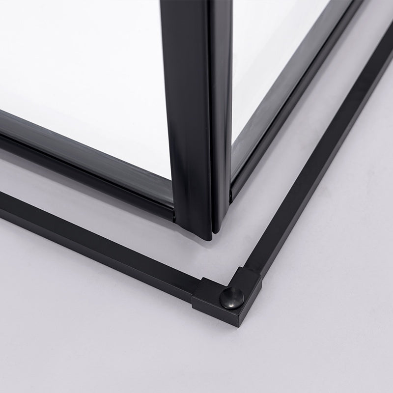 KABINA PRYSZNICOWA KWADRATOWA SUPER SLIM NOVA CZARNA 80x80 CM 6 MM NOVA-BL-80X80
