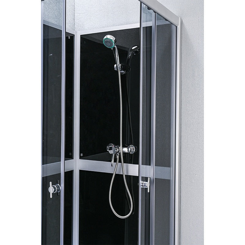 KABINA PRYSZNICOWA KWADRATOWA Z BRODZIKIEM WSH309B SZARA 90x90 CM WSH309B-GR-90