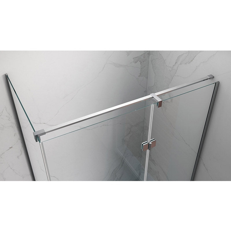 KABINA PRYSZNICOWA PROSTOKĄTNA KZ02C CHROM 110x80 CM KZ02C-110X80