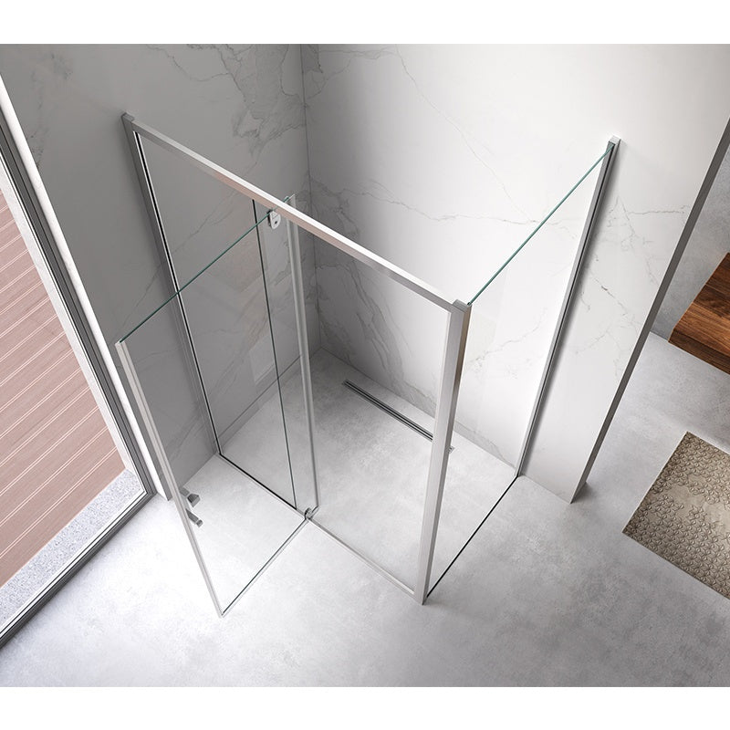 KABINA PRYSZNICOWA PROSTOKĄTNA KZ07B CHROM 110x90 CM KZ07B-110X90