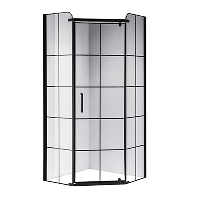 KABINA PRYSZNICOWA PIĘCIOKĄTNA BS06B CZARNA 90x90 CM BS06B-90
