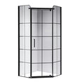 KABINA PRYSZNICOWA PIĘCIOKĄTNA BS06C CZARNA 100x100 CM BS06C-100