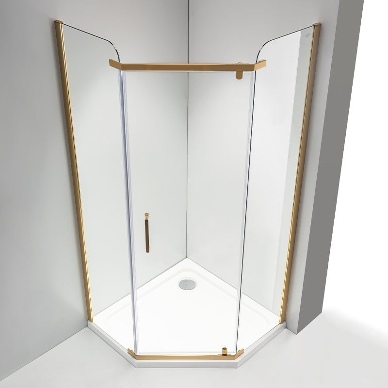 KABINA PRYSZNICOWA PIĘCIOKĄTNA KZ91B ZŁOTY 90x90 CM KZ91B-GL-90