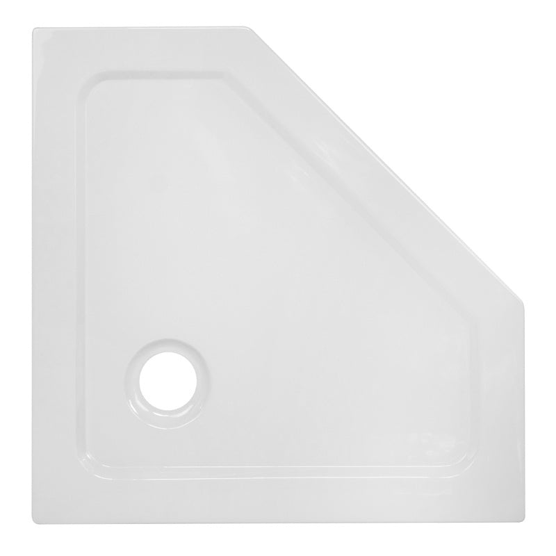 KABINA PRYSZNICOWA PIĘCIOKĄTNA + BRODZIK KZ4026A/ST07A CZARNA/BIAŁY 80x80CM KZ4026A-BL+ST07A-WH