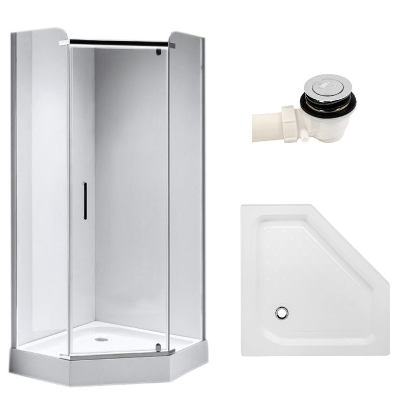 KABINA PRYSZNICOWA Z BRODZIKIEM CHROM KZ91A+SXL07A KZ91A+SXL07A-WH