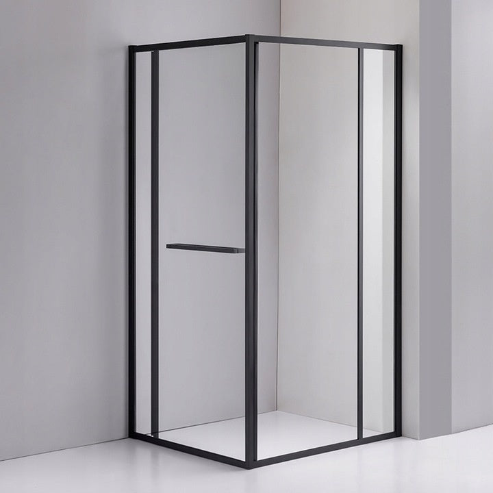 KABINA PRYSZNICOWA PROSTOKĄTNA KIRA CZARNA 90X80 CM KIRA-BL-90X80