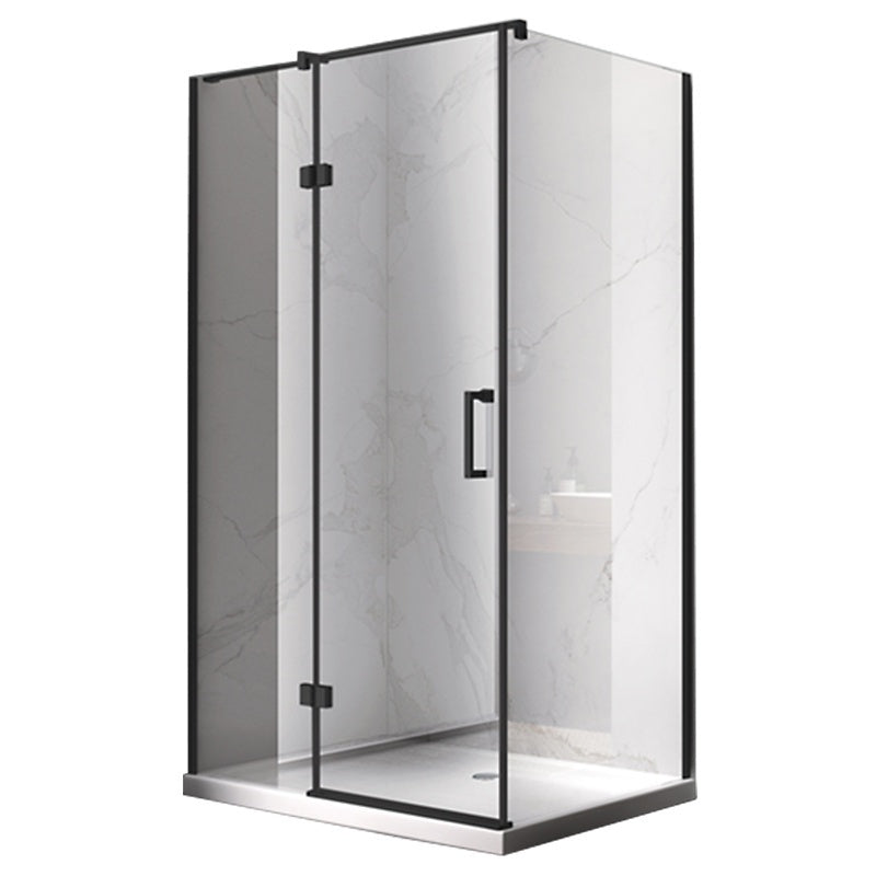 KABINA PRYSZNICOWA PROSTOKĄTNA KZ02A CZARNA 90x80 CM KZ02A-BL-90X80