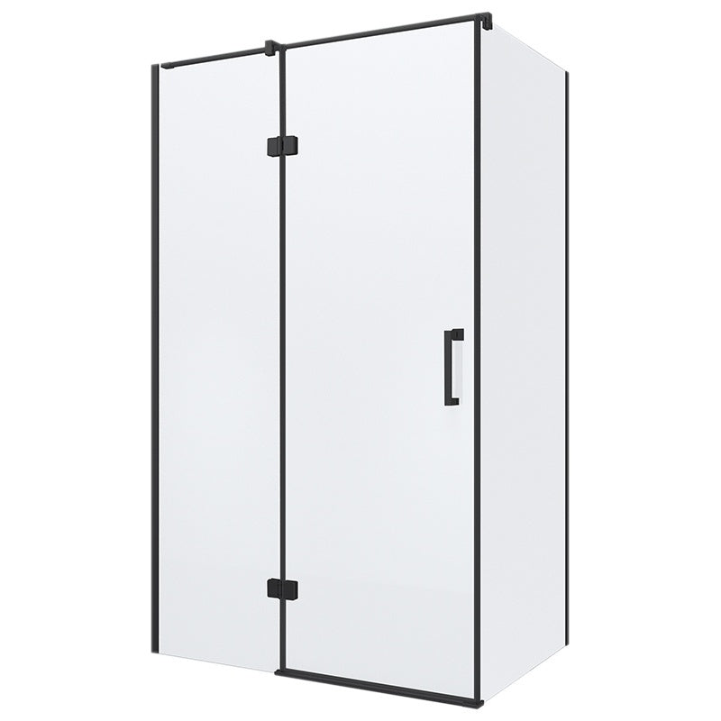 KABINA PRYSZNICOWA PROSTOKĄTNA KZ02C CZARNA 110x80 CM KZ02C-BL-110X80