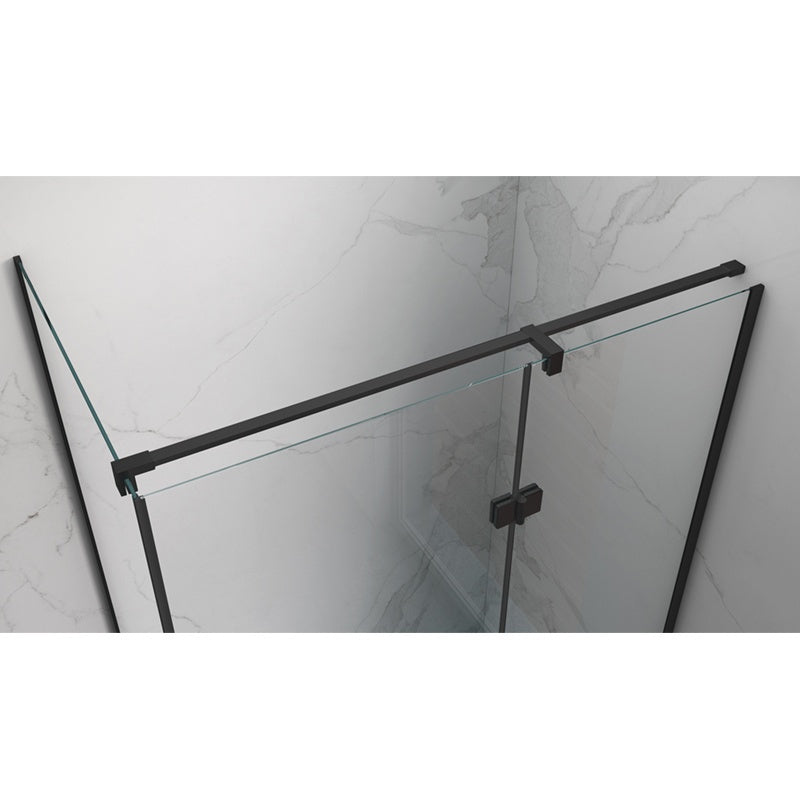 KABINA PRYSZNICOWA PROSTOKĄTNA KZ03A CZARNA 100x90 CM KZ03A-BL-100X90