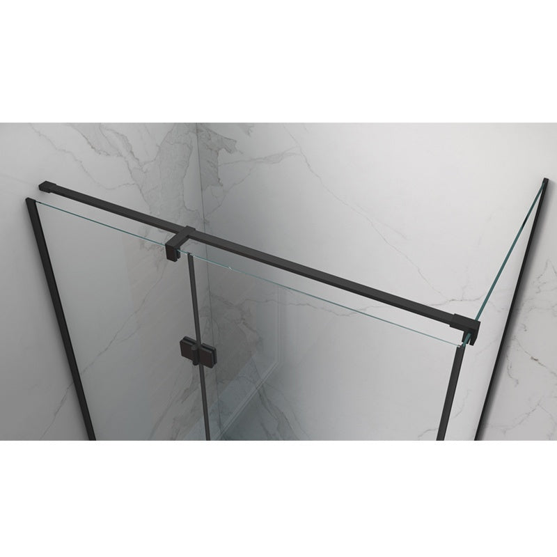KABINA PRYSZNICOWA PROSTOKĄTNA KZ03A CZARNA 100x90 CM KZ03A-BL-100X90