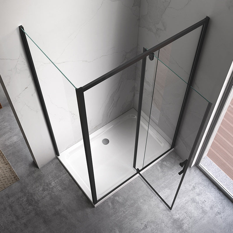KABINA PRYSZNICOWA PROSTOKĄTNA KZ06D CZARNA 120x80 CM KZ06D-BL-120X80