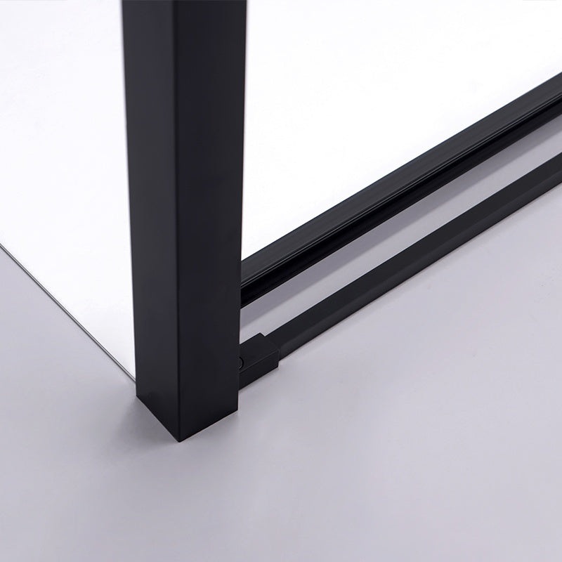 KABINA PRYSZNICOWA PROSTOKĄTNA SUPER SLIM NOVA CZARNA 100x80 CM 6 MM NOVA-BL-100X80