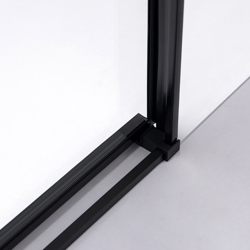 KABINA PRYSZNICOWA PROSTOKĄTNA SUPER SLIM NOVA CZARNA 100x80 CM 6 MM NOVA-BL-100X80