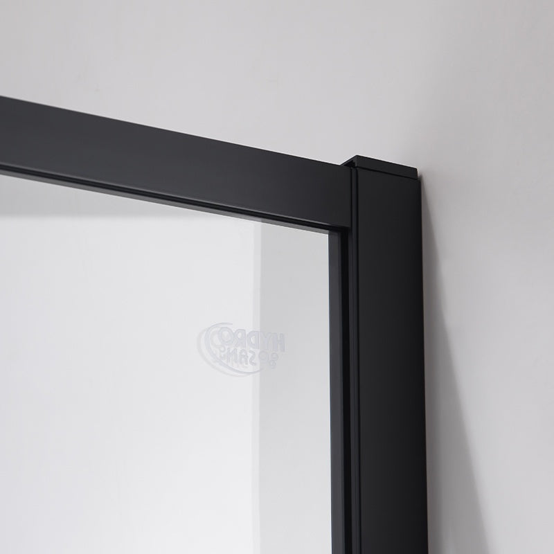 KABINA PRYSZNICOWA PROSTOKĄTNA SUPER SLIM NOVA CZARNA 100x80 CM 6 MM NOVA-BL-100X80