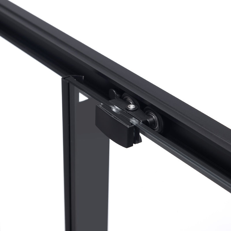 KABINA PRYSZNICOWA PROSTOKĄTNA SUPER SLIM NOVA CZARNA 100x80 CM 6 MM NOVA-BL-100X80
