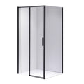 KABINA PRYSZNICOWA PROSTOKĄTNA SUPER SLIM NOVA CZARNA 100x80 CM 6 MM NOVA-BL-100X80