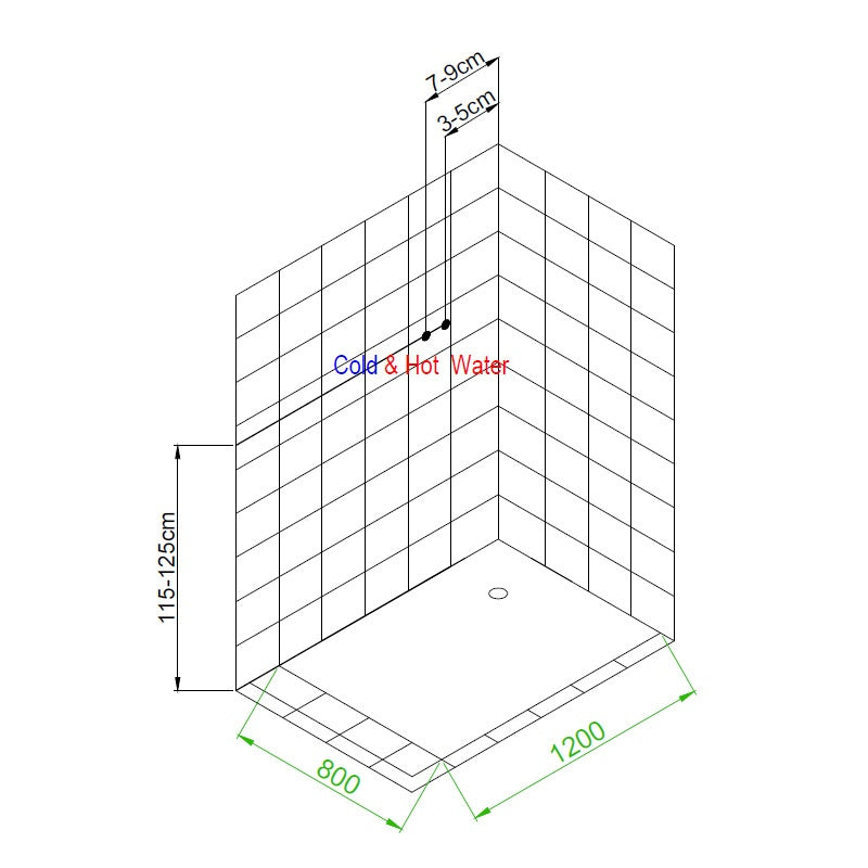 KABINA PRYSZNICOWA Z HYDROMASAŻEM ALMA LEWA 120x80 CM ALMA-L-120X80