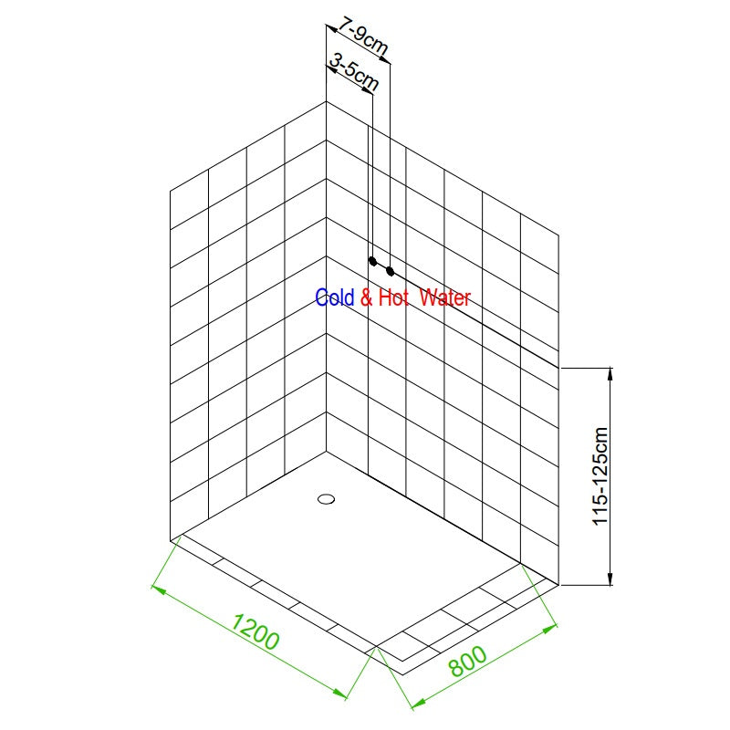 KABINA PRYSZNICOWA Z HYDROMASAŻEM ALMA PRAWA 120x80 CM ALMA-P-120X80