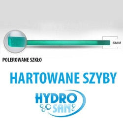 KABINA PRYSZNICOWA Z HYDROMASAŻEM ALMA LEWA 100x80 CM ALMA-L-100X80