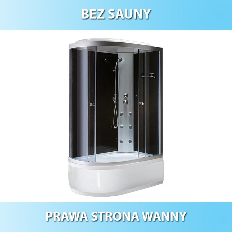 KABINA PRYSZNICOWA Z HYDROMASAŻEM WSH7306R PRAWA 120x80 CM WSH7306R-120X80