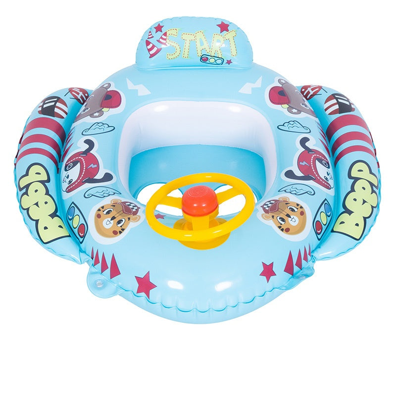 FOTELIK KOŁO POMPOWANE DO PŁYWANIA DLA DZIECI WHEELY-BLUE 73x75 CM WHEELY-BLUE