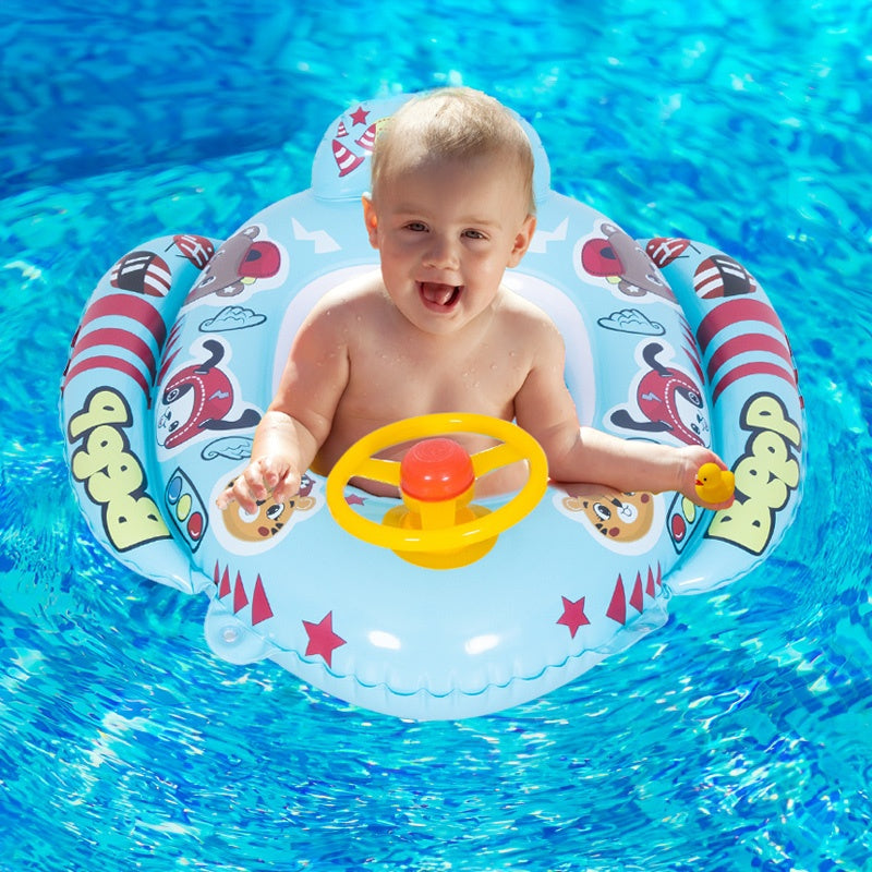 FOTELIK KOŁO POMPOWANE DO PŁYWANIA DLA DZIECI WHEELY-BLUE 73x75 CM WHEELY-BLUE