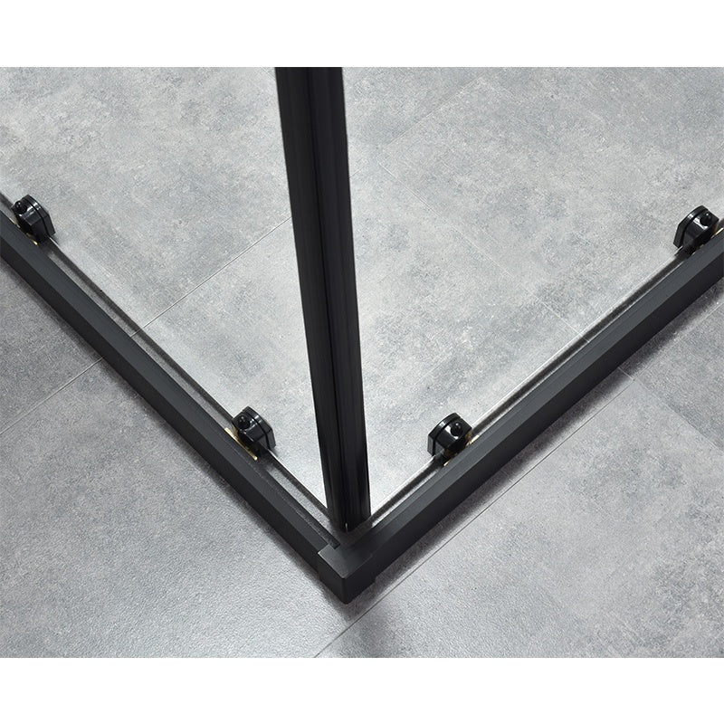 KABINA PRYSZNICOWA KWADRATOWA BL31A CZARNA 80x80 CM BL31A-80
