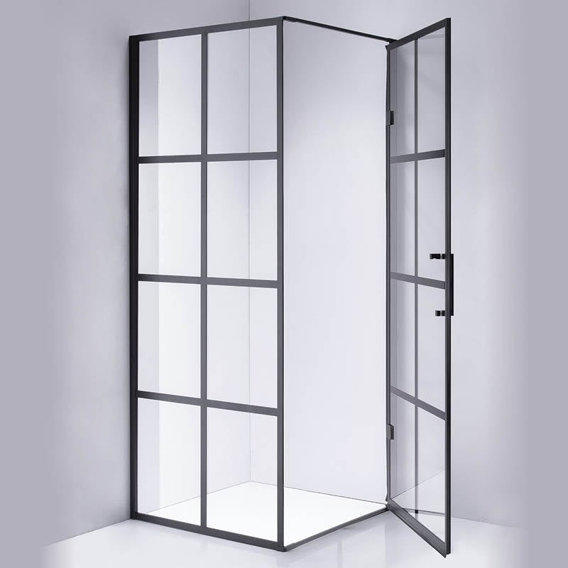 KABINA PRYSZNICOWA KWADRATOWA BS10B CZARNA 90x90 CM BS10B-90
