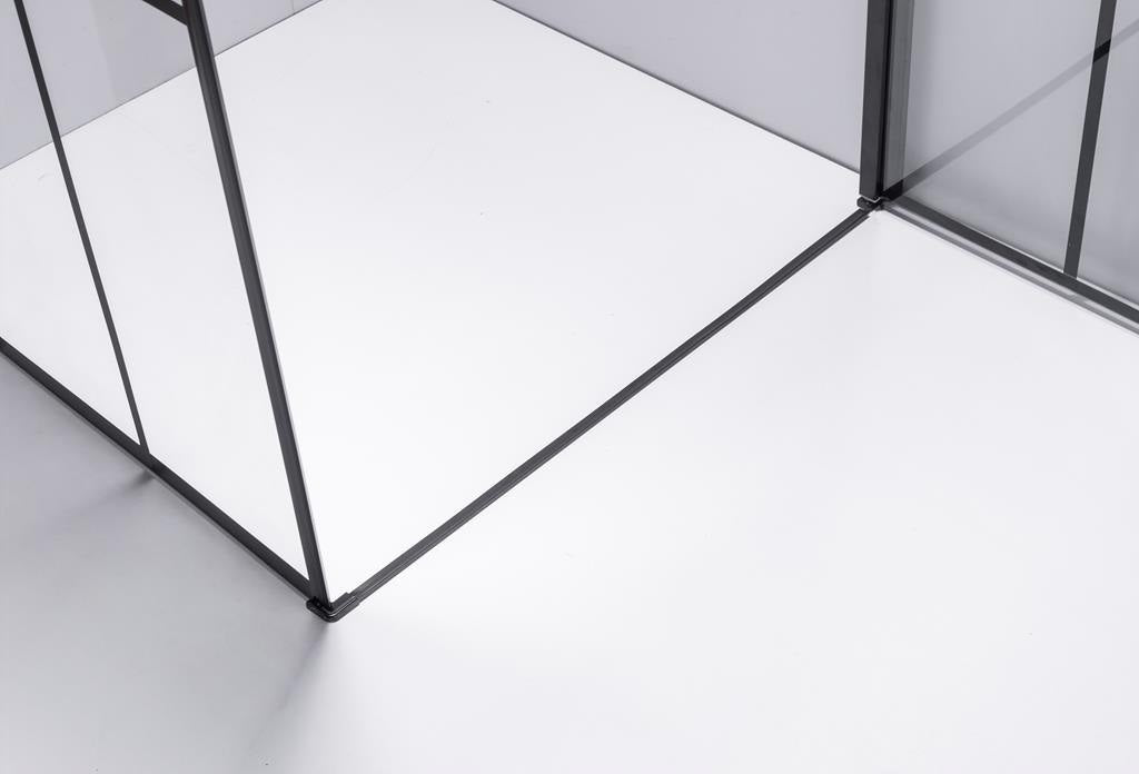 KABINA PRYSZNICOWA KWADRATOWA BS13B CZARNA 90x90 CM BS13B-90