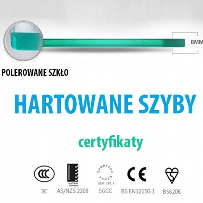 KABINA PRYSZNICOWA PROSTOKĄTNA BS14C CZARNA 120x90 CM BS14C-120X90