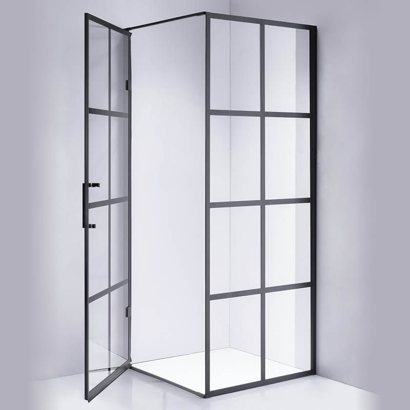 KABINA PRYSZNICOWA KWADRATOWA BS10A CZARNA 80x80 CM BS10A-80