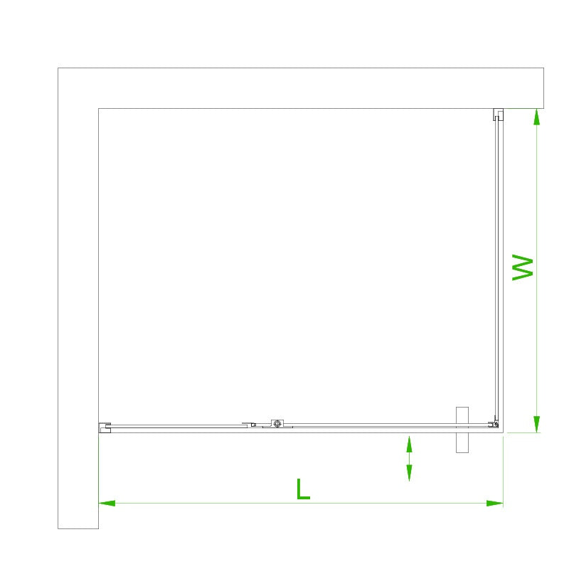 KABINA PRYSZNICOWA PROSTOKĄTNA BS12D CZARNA 90x80 CM BS12D-90X80