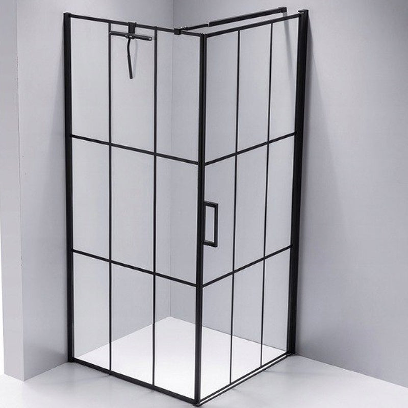 KABINA PRYSZNICOWA KWADRATOWA BS13A CZARNA 80x80 CM BS13A-80