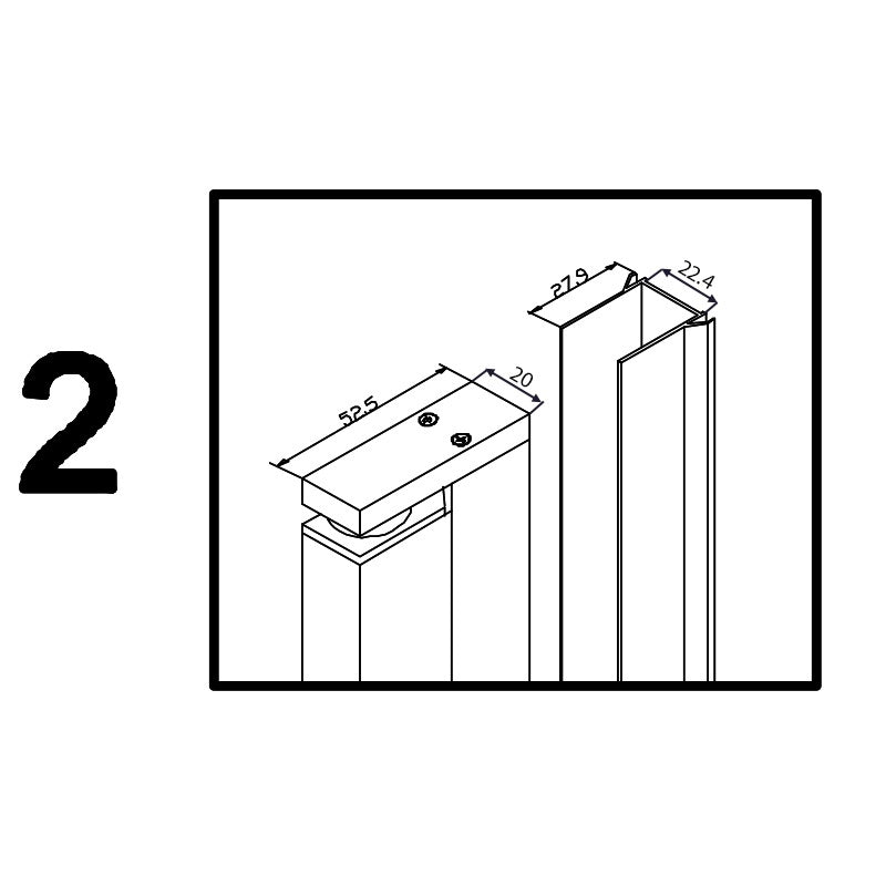 KABINA PRYSZNICOWA KWADRATOWA + BORDZIK BS13B/SXL02B CZARNA/BIAŁY 90x90 CM BS13B+SXL02B-WH
