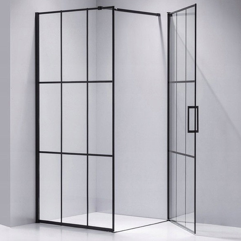 KABINA PRYSZNICOWA KWADRATOWA + BRODZIK BS13B/SXL02B CZARNA/CZARNY 90x90 CM BS13B+ST02B-BL