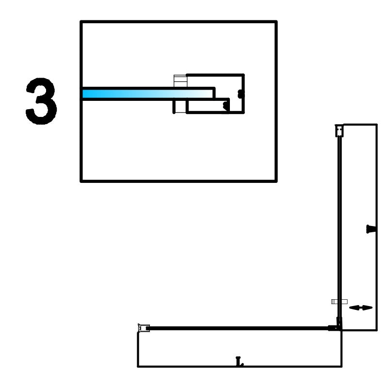 KABINA PRYSZNICOWA KWADRATOWA + BRODZIK BS13B/SXL02B CZARNA/CZARNY 90x90 CM BS13B+ST02B-BL