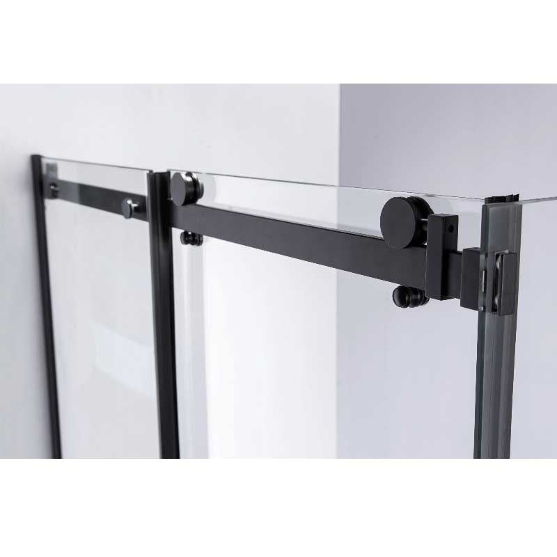KABINA PRYSZNICOWA PROSTOKĄTNA BS15A CZARNA 100x80 CM BS15A-100X80
